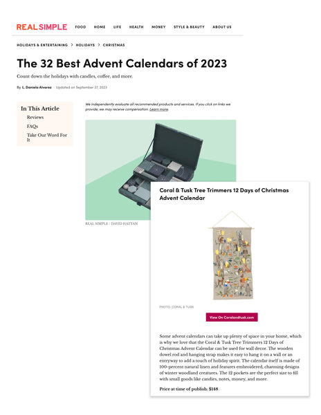Real simple best advent calendars 2023