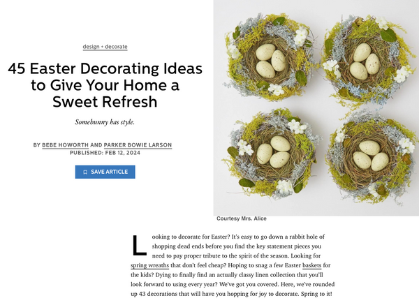 Elle Decor Easter feature