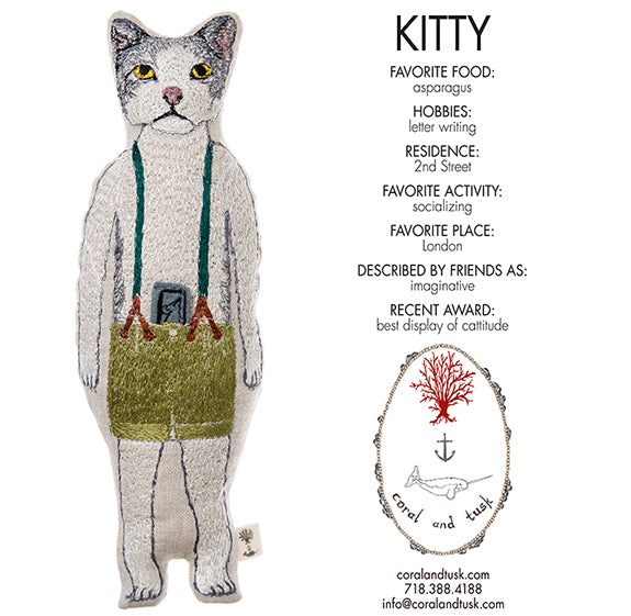 Coral and Tusk Kitty Pocket Doll