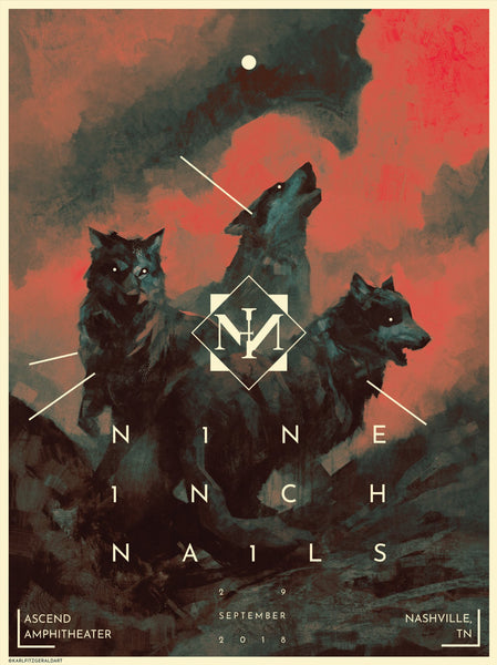 NINE INCH NAILS BY KARL FITZGERALD AND OHANA 2018 BY TIMOTHY PITTIDES ON SALE INFO!