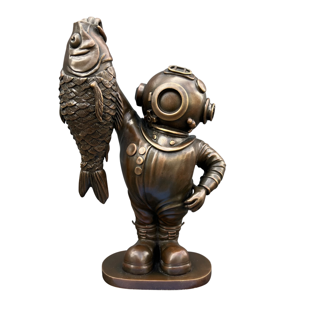 HIGH ALTITUDE, DEEP SEA Bronze Statue + Print by AJ Masthay - On Sale INFO!