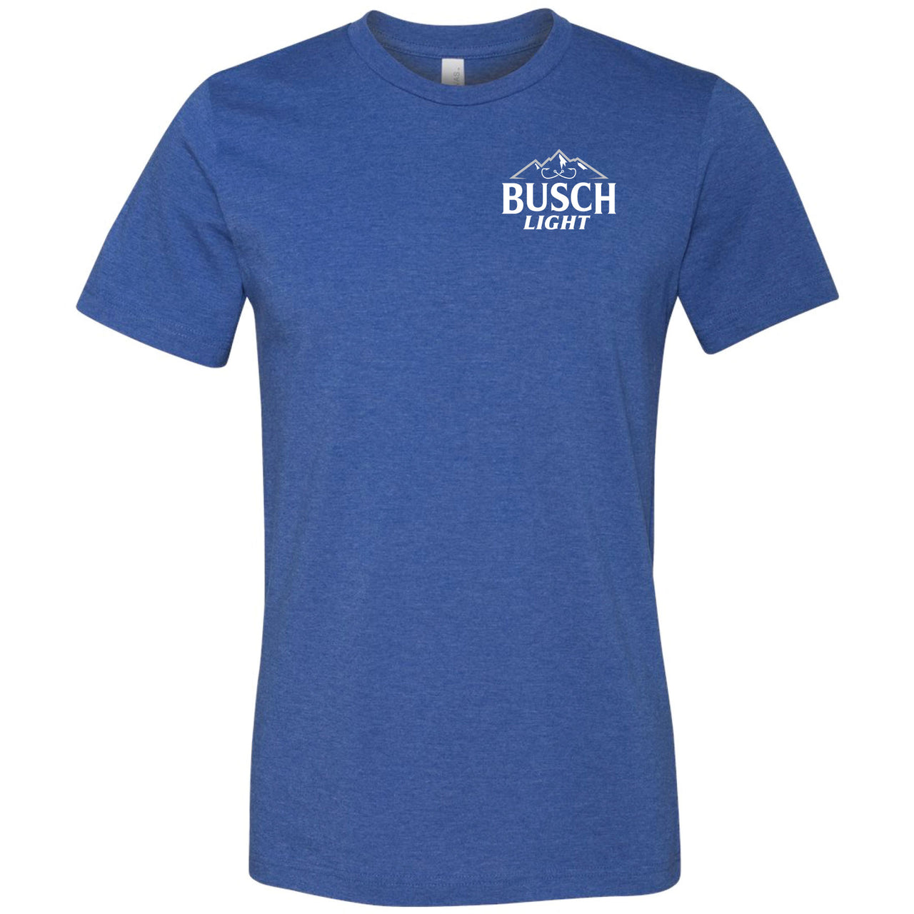 Busch Busch Light Head for The Mountains Fishing Front & Back Print  T-Shirt, Gray - Extra Large