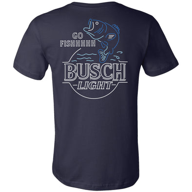 Busch Light Neon Trout Rectangle T-Shirt Navy / X-Large