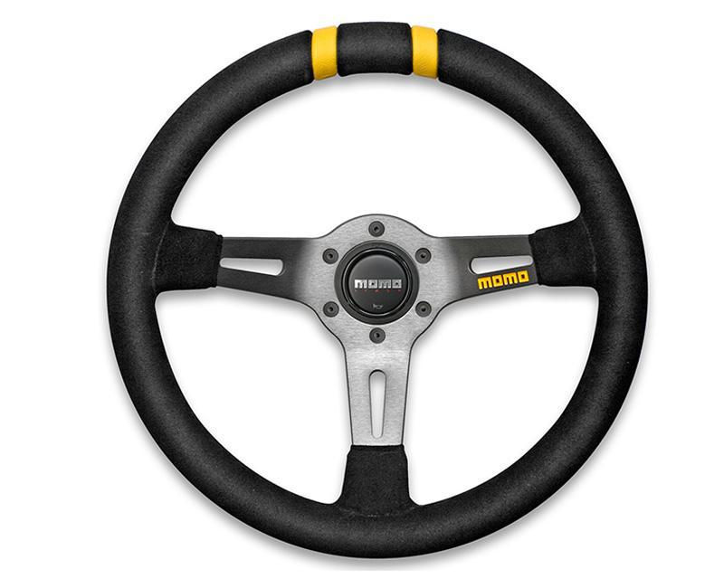 MOMO MOD.88 Black Suede Steering Wheel - Black Market UTV