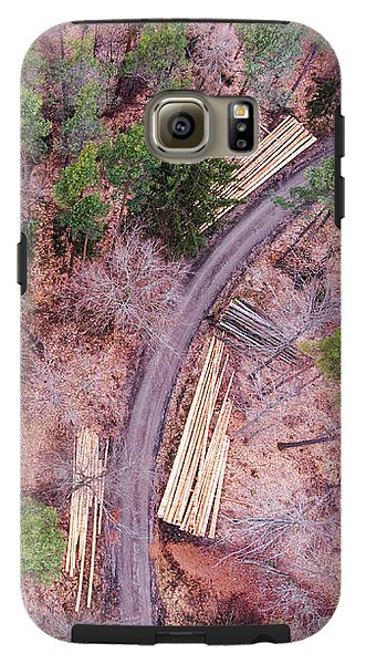 Green And Orange Forest Aerial Image - Phone Case