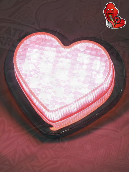 Single Love Heart LED Fog Light (RED)