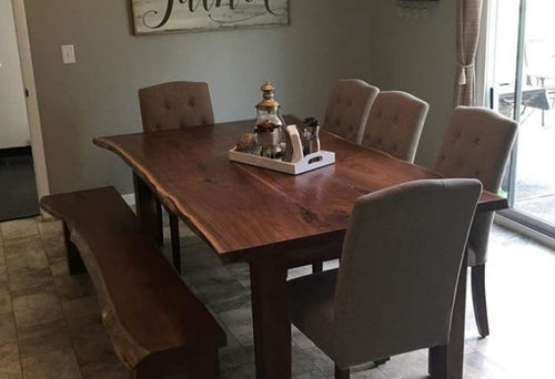 Live edge dining table