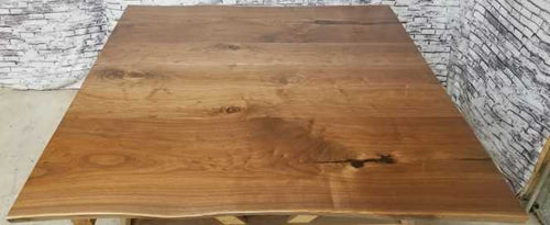 Custom black walnut slab table