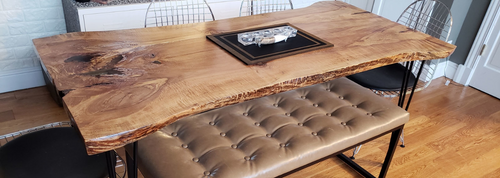 Live Edge Table in Dining Room