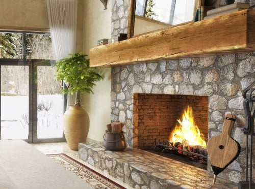live-edge-mantel-above-roaring-fireplace