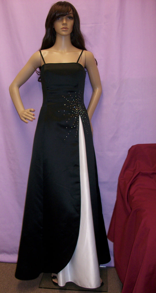 shoulderless black dress