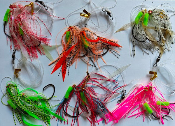 30X MasterPro Skirt Rigs Snapper Fishing Rigs in 6 Colours Size 5