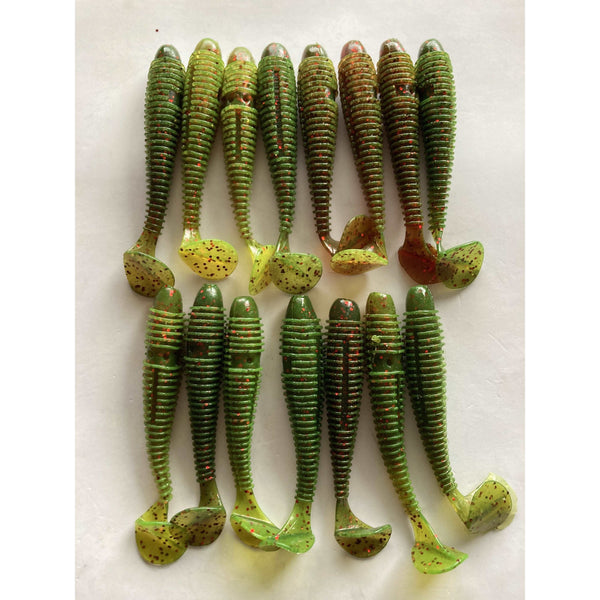 20 Soft Plastic Grub Curly Tail Fishing Lures Flathead Bream Whiting Tackle  Lure
