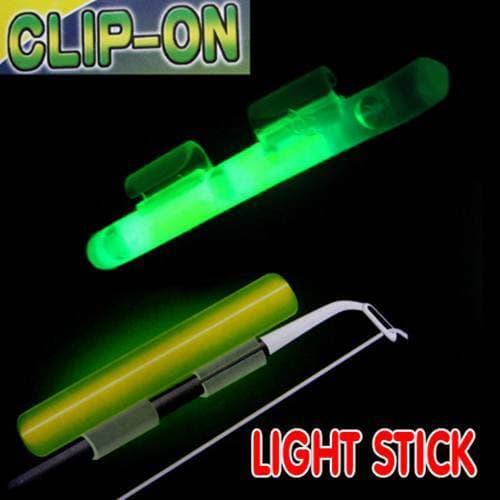 20 X Fluorescent Rod Glow Clip-on Lights Sticks Size XXL Fishing Tackle