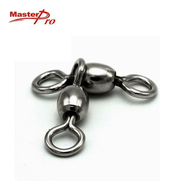 20Pcs Three Way 3 Way Crane Swivels Clip Rolling Barrel Swivel Deepwater  Fishing