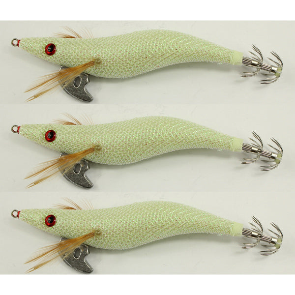 3 X Squid Jigs Size 3.0 Fishing Tackle D