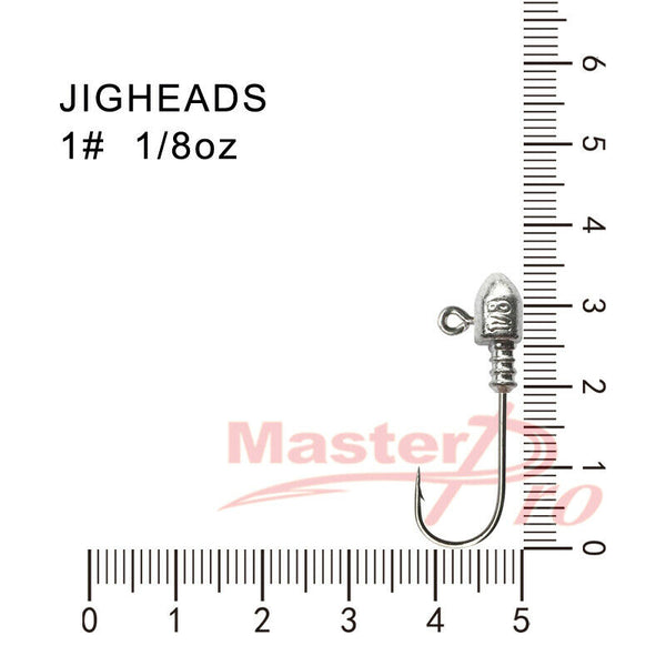 20 Size 2#, 1/8 OZ Jig Heads High Chemically Sharpened Hooks