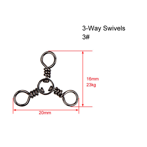 60 X CrossLine (3 Way) Swivel in Size 4# Fishing Tackle