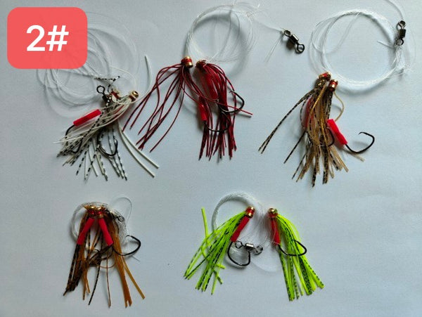 5 Packs Of 6 Masterpro Pre Tied / Snelled Octopus Circle Hooks Size 1/0-4/0 Fishing  Tackle
