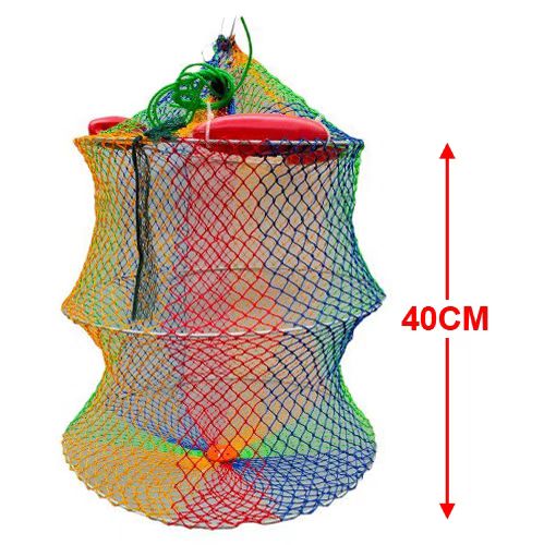 2 X High-quality Foldable Fishing Shrimp Fish Crab Yabbie Bait Net Trap