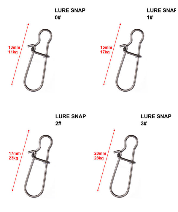 Lure Snap 1# 80pcs 15mm 17kg