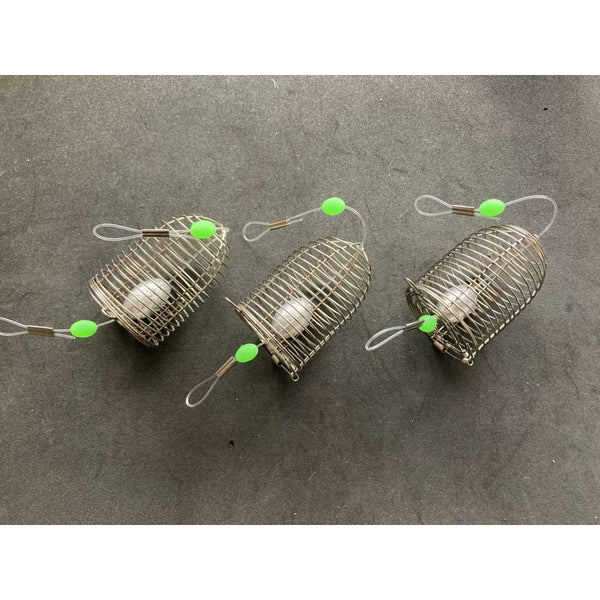 3 x Mini spring lid Unrigged Berley cages Fishing Tackle