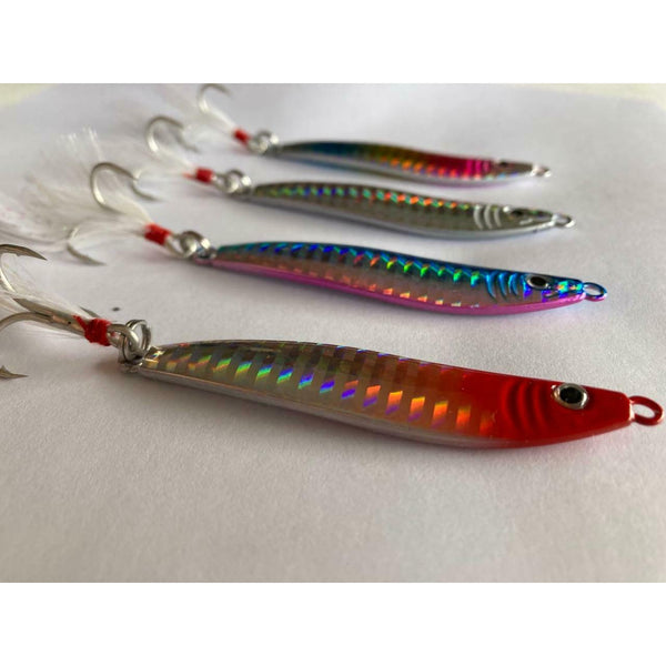 3 x Pcs Metal Lead Fishing Jig 40g/60g 3 Colors Combination