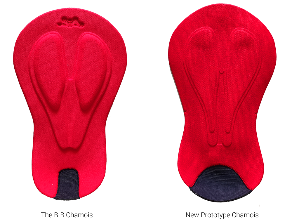 comparison of the top of the chamois
