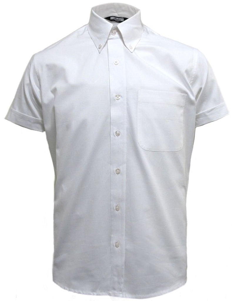 mens white button collar shirt