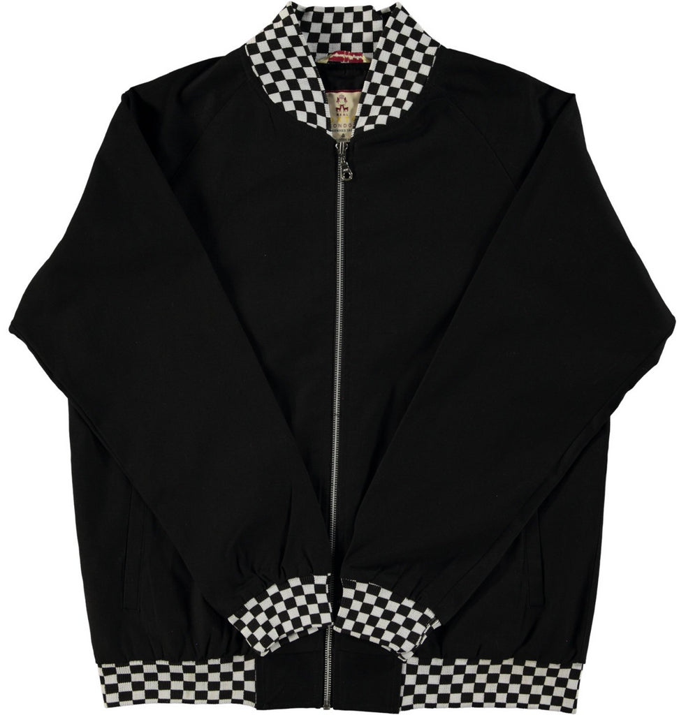 black and white checkerboard jacket