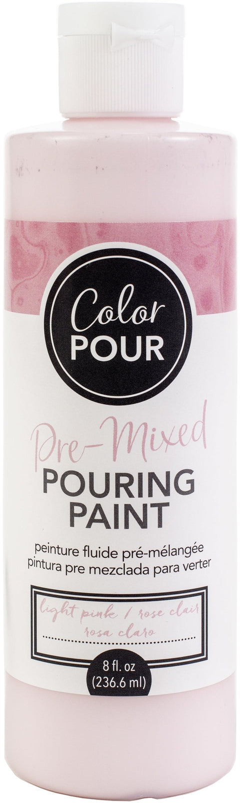 American Crafts Color Pour Pre-Mixed Paint 8oz-Light Pink