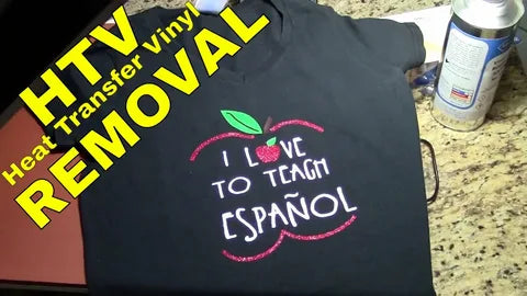how to remove htv from shirt, remove heat transfer vinyl