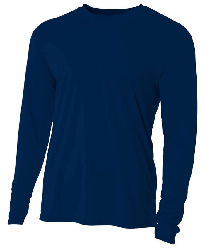 A4 Dri Fit Long Sleeve T-shirt - Navy – Lucky Wholesale