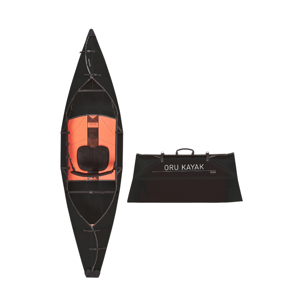 Inlet black edition Kayak top view with Inlet in folded form 