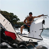 Man folding his kayak