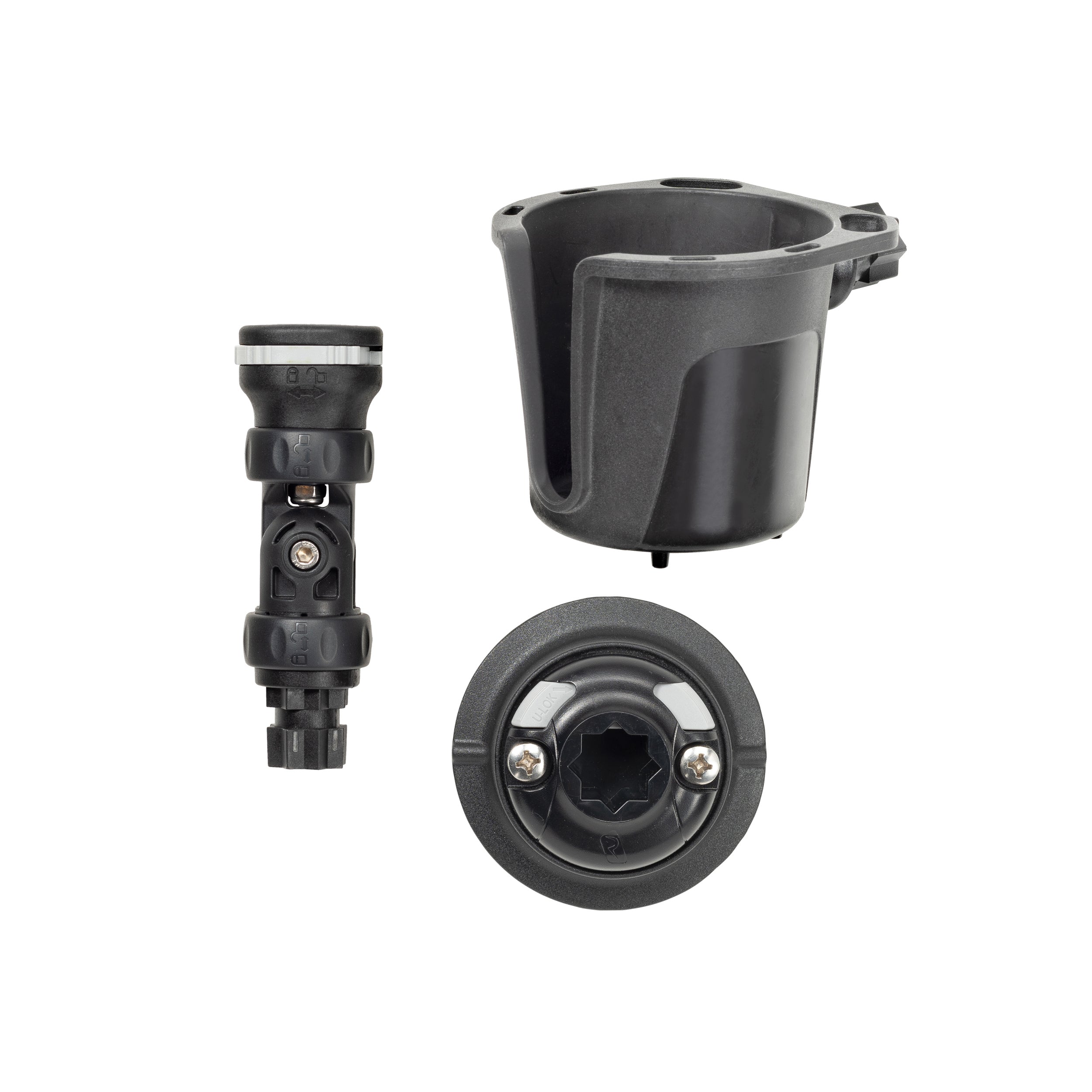 Cup Holder Nylon Plastic Clip On - Black