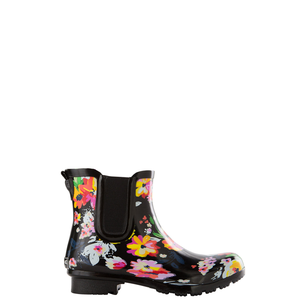womens floral rain boots