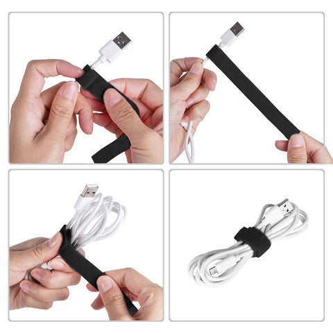 Hook & Loop Cable Tie Roll - White 9.5mm