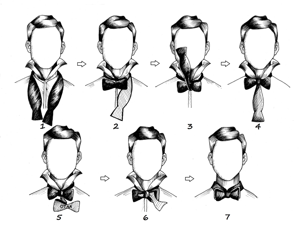 different ways to tie a bow tie