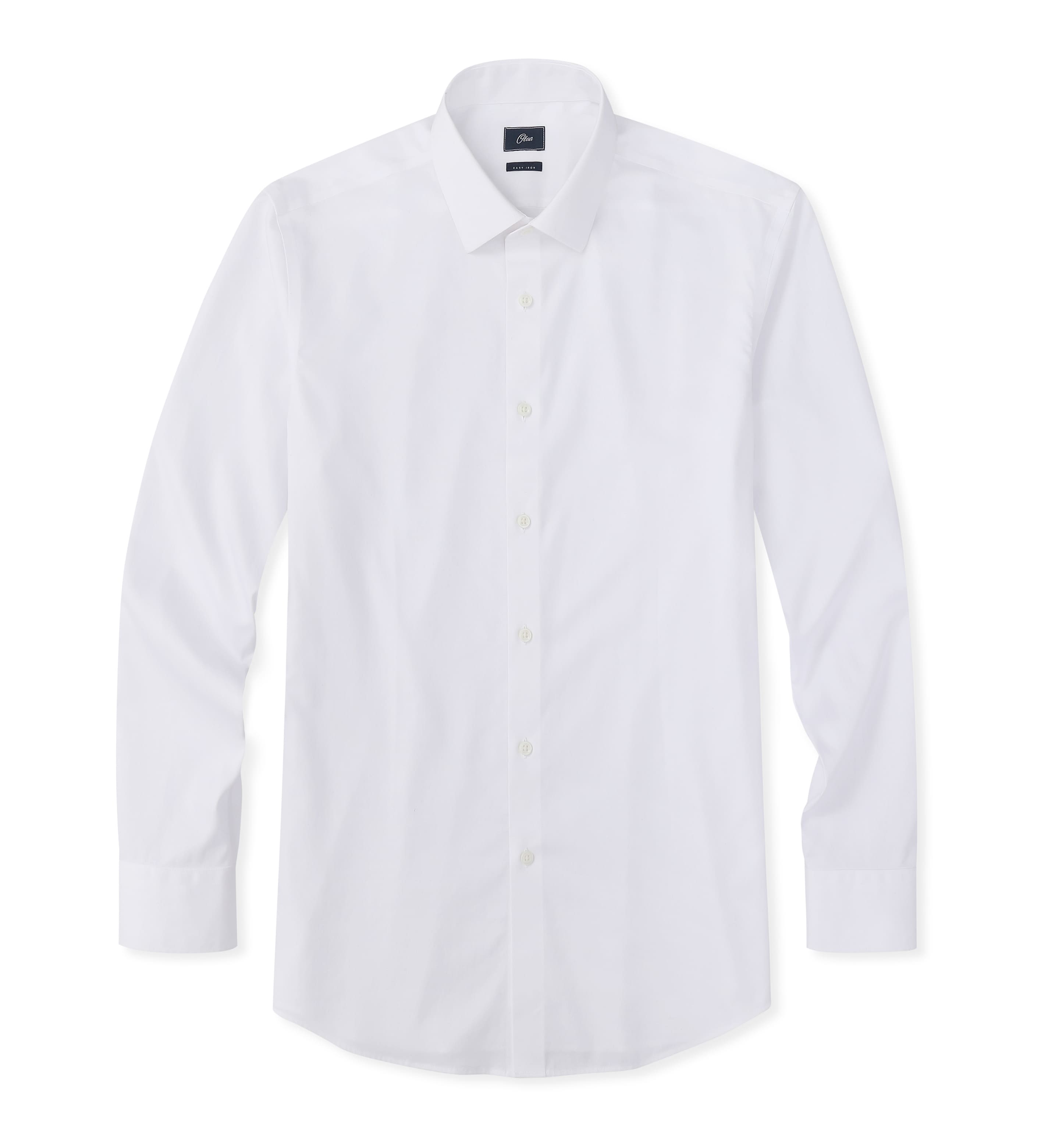 Men's Easy-Iron Cotton White Dress Shirt | Classic & Slim Fit | Long ...