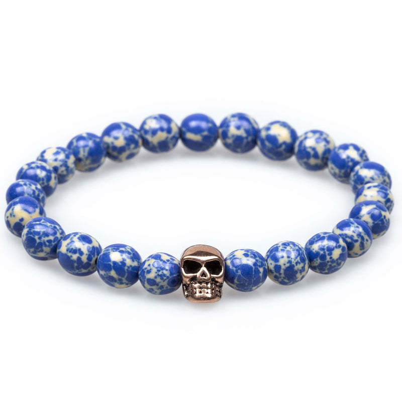 rose gold skull bracelet