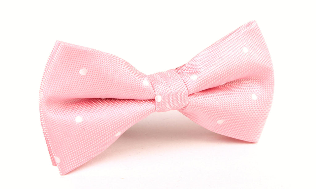 Baby Pink with White Polka Dots Bow Tie | Bowtie Bowties Ties Australia ...