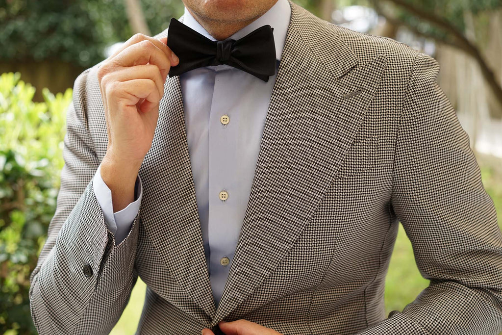 Black Bow Tie | Men's Self-Tied Bowtie | Formal Tuxedo Untied Bow Ties ...