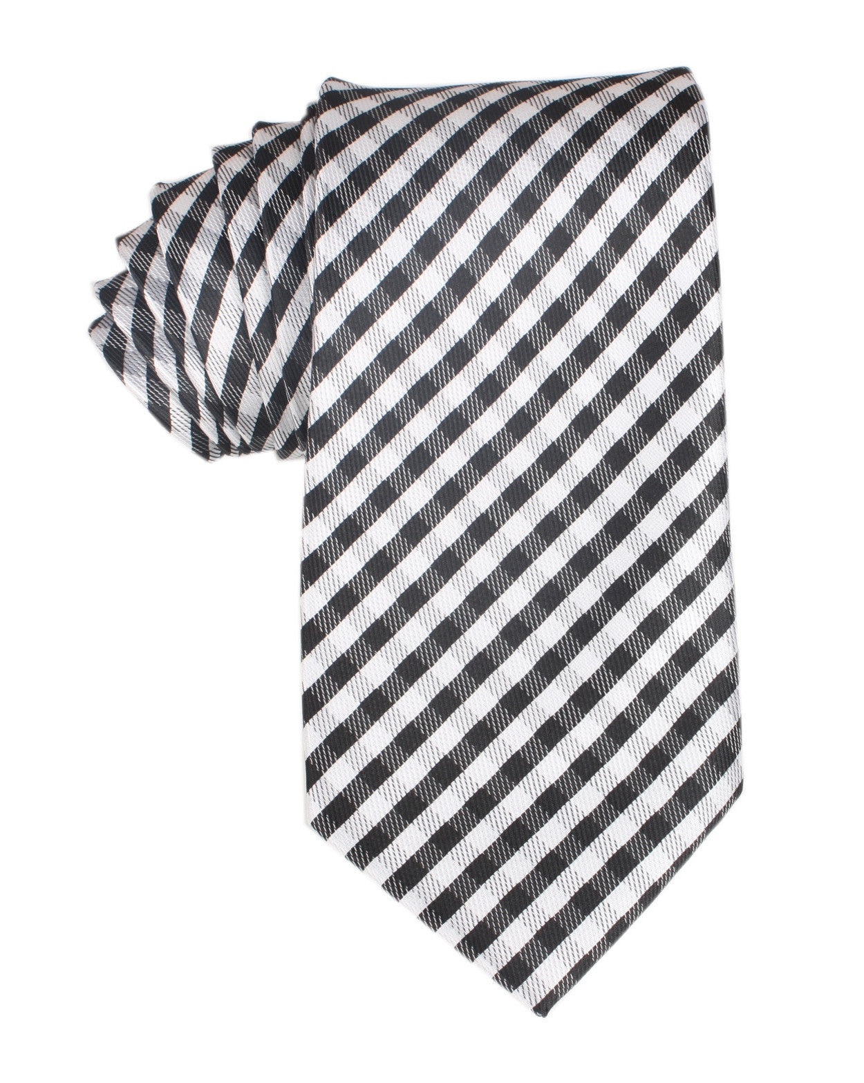Black Gingham Necktie | Buffalo Plaid Tie | Mens Seersucker Check Ties ...