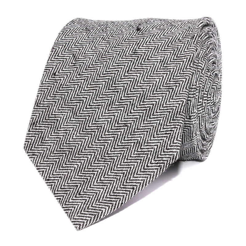 Black Herringbone Linen Necktie | Professional Tie | Men's Shirt Ties ...