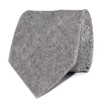 Black Tweed Linen Stitching Skinny Tie | Best Quality Men's Slim Ties ...