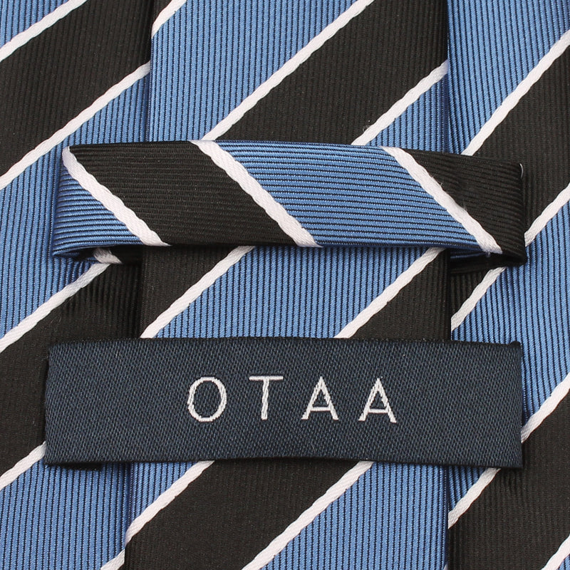 Black and Blue Striped Tie | Australian Neckties | Ties for Men | OTAA