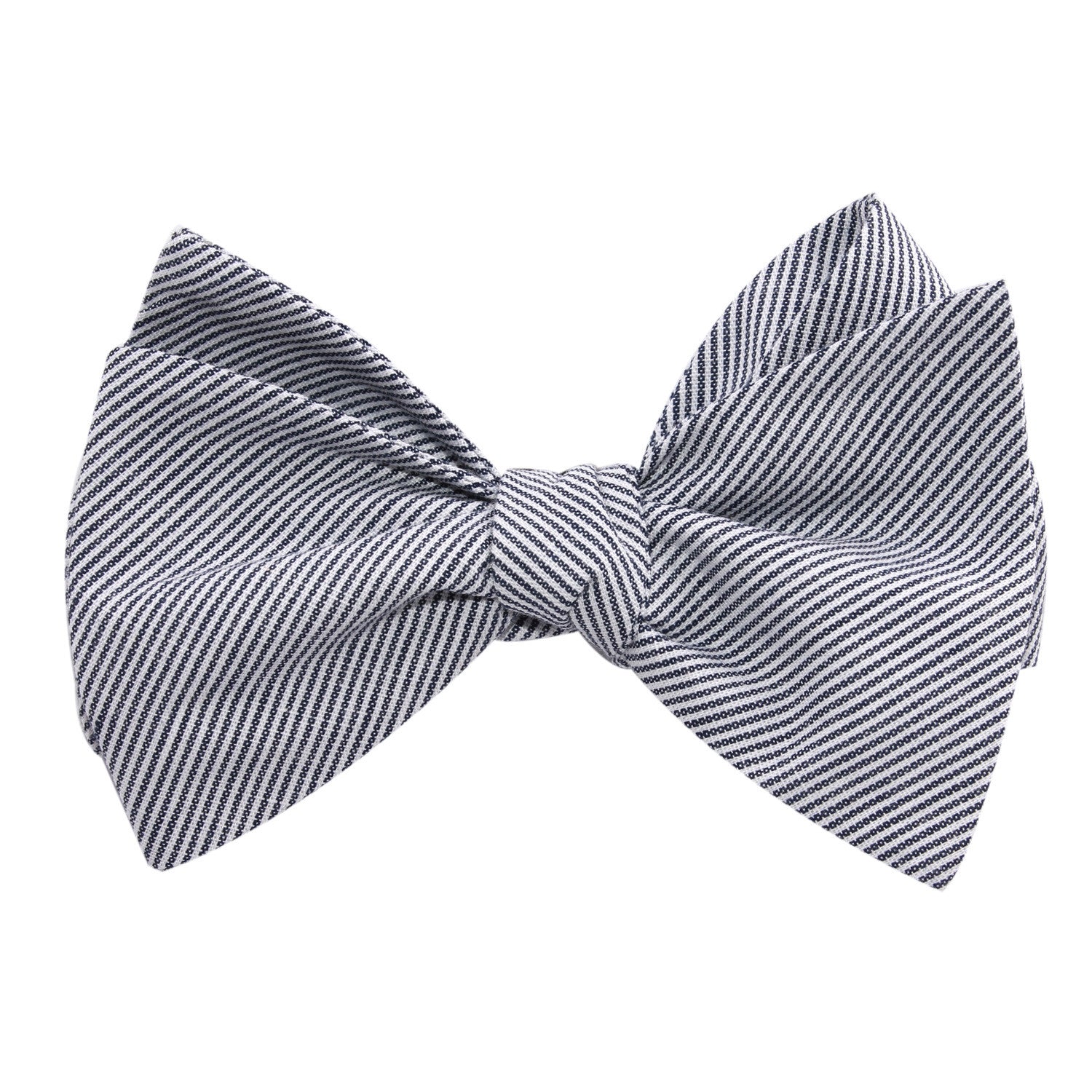 Black and White Pinstripe Cotton Self Tie Bow Tie | Mens Untied Bowtie ...