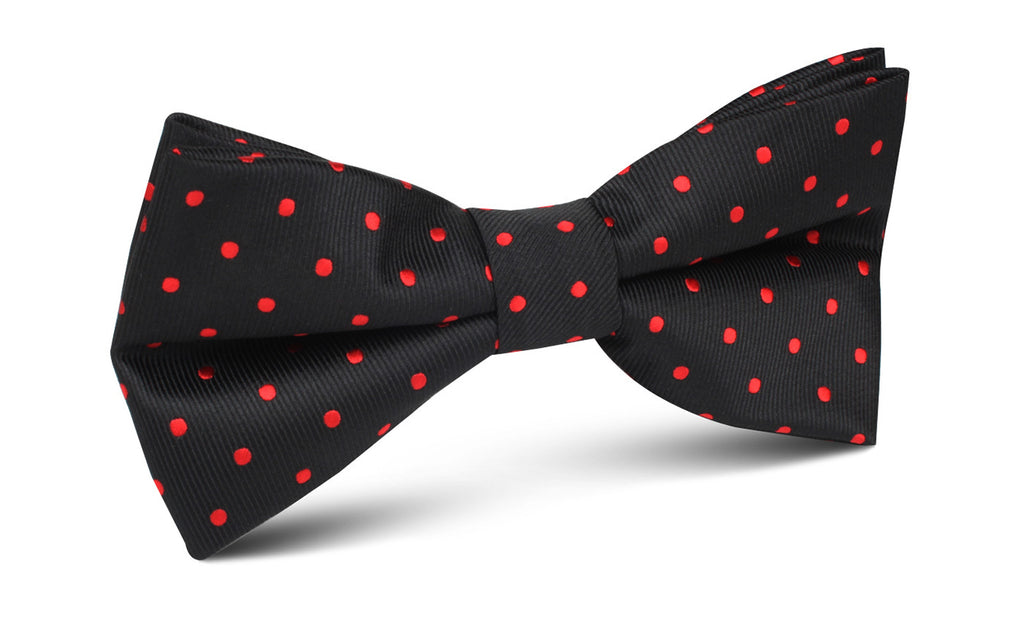Black with Red Polka Dots Bow Tie | Polkadot Mens Bowties Bowtie Ties ...