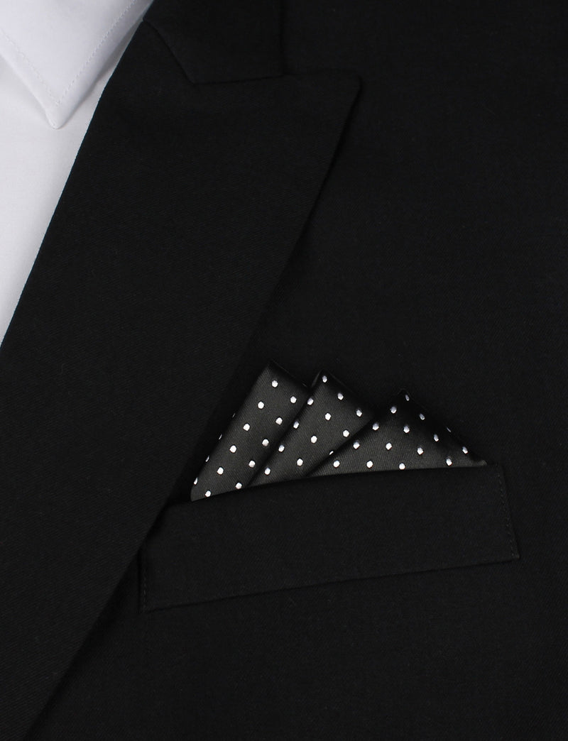 Black White Polka Dots Pocket Square Mens Suit Handkerchief | Australia ...